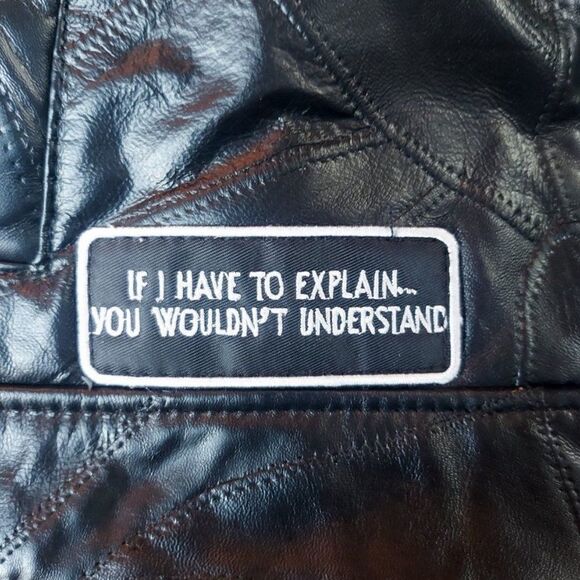 BUFFALO PLATE Leather Moto Motorcycle Biker Jacket Patches Full Zip - Picture 5 of 10